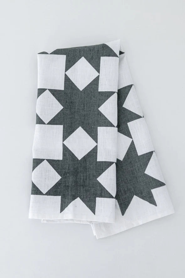 Signature Pattern Tea Towel - Sawtooth Block