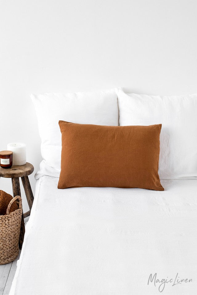 Linen Pillowcase - Cinnamon